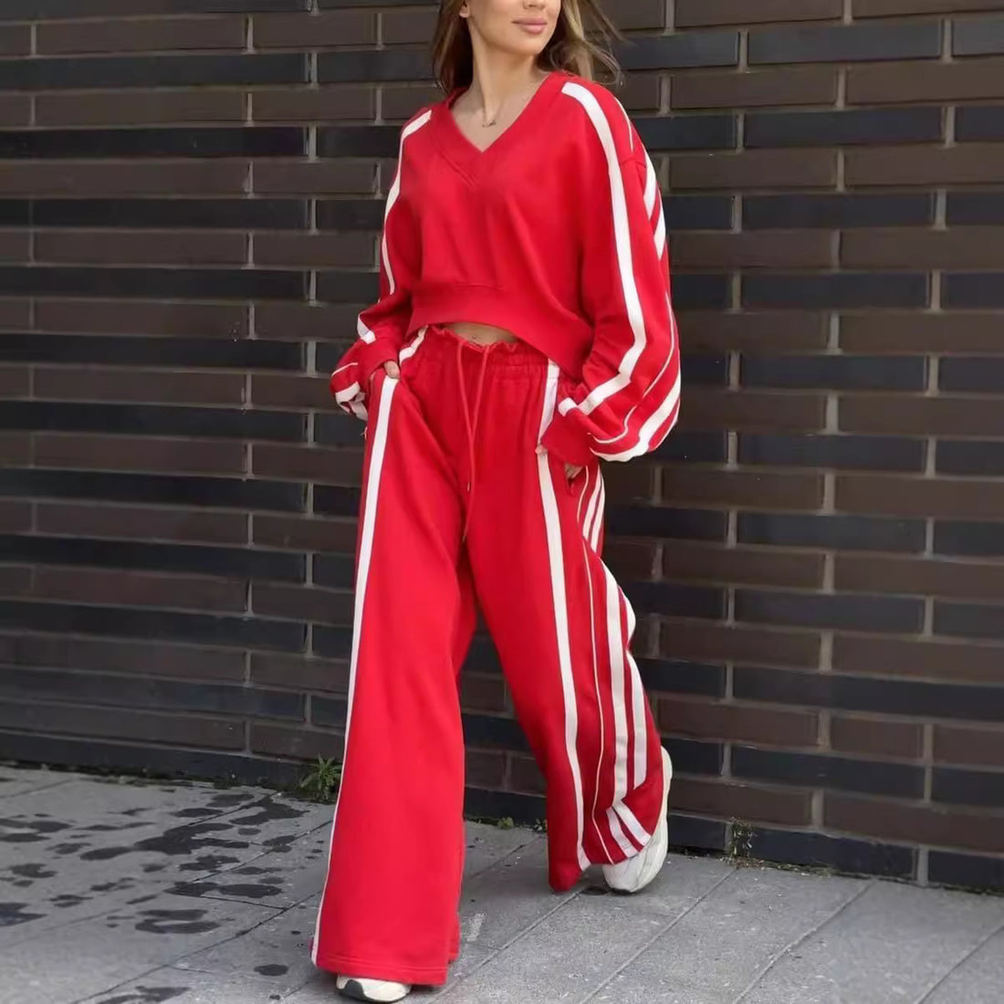 Women's Long-sleeved Trousers Two-piece Suit