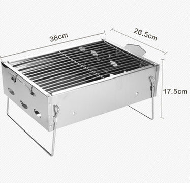 Stainless Steel Portable Barbecue Grill Household Charcoal Type